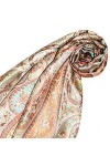 LORENZO CANA Pashmina pour la femme - écharpe de 100% soie avec les mesures de 70 x 190 cm - fait à la main – souple élégant 