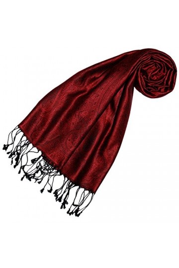 LORENZO CANA Pashmina pour la femme - écharpe de 100% soie avec les mesures de 35 x 160 cm - fait à la main – souple élégant 