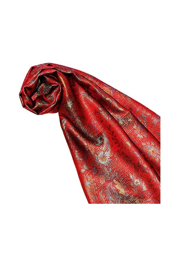 LORENZO CANA Pashmina pour la femme - écharpe de 100% soie avec les mesures de 35 x 160 cm - fait à la main – souple élégant 