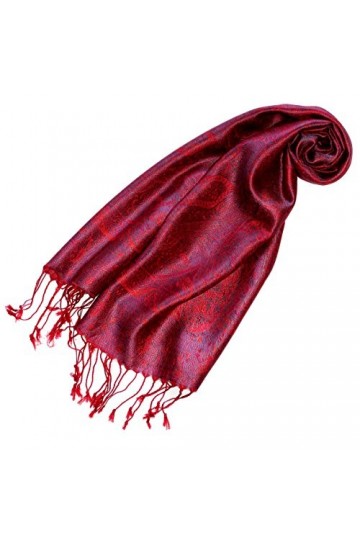 LORENZO CANA Pashmina pour la femme - écharpe de 100% soie avec les mesures de 35 x 160 cm - fait à la main – souple élégant 