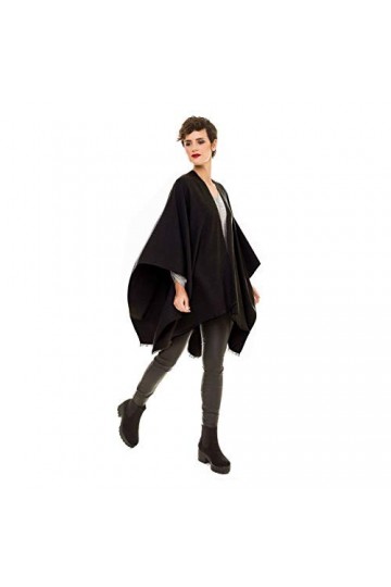 MELIFLUOS DESIGNED IN SPAIN Châle Wrap Poncho Ruana Cape Cardigan Chandail Ouvert devant pour lAutomne Hiver PC03-11 