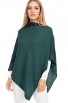 Marine Cashmere - Poncho en mélange Cachemire pour Femme, Doux Fil en Cachemire, fabriqué en Italie Gris 
