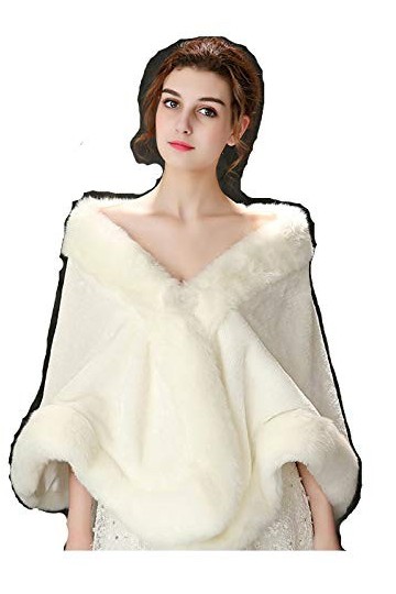 Sither Châle en fausse fourrure pour femme