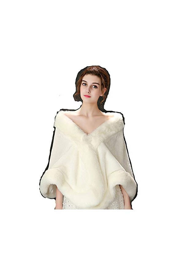 Sither Châle en fausse fourrure pour femme