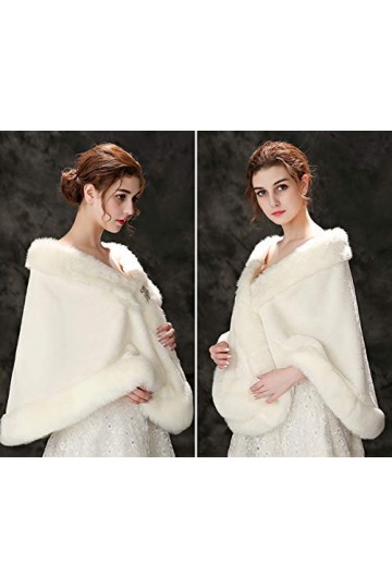 Sither Châle en fausse fourrure pour femme