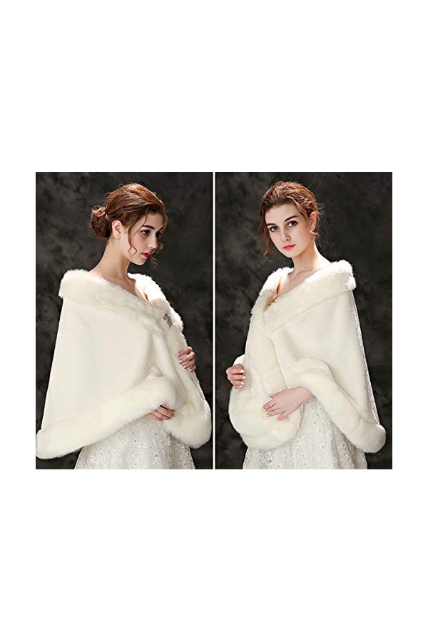 Sither Châle en fausse fourrure pour femme