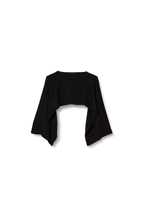 Sisley Cardigan 122HMU003 Poncho, Black 700, OS Femme