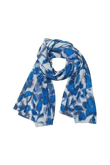 Esprit 083EA1Q304 Écharpe dhiver, 430/bleu, Taille Unique Femme