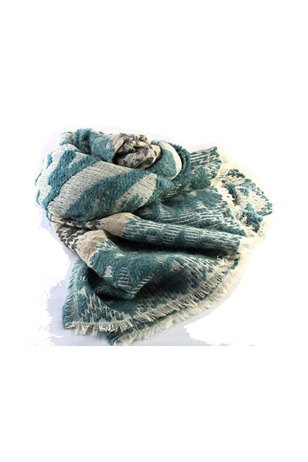 BEAT Châle Design Modal Haute Qualité Collection 70 x 180 cm Tons Gris