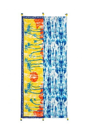 Desigual Foul_tye Hawaii Echarpe, Bleu Navy 5000 , Unique Taille Fabricant: U Femme