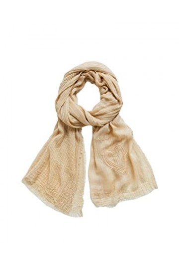 Desigual Femme Fou_color Block Embro charpe tendance, Blanc., Taille unique EU