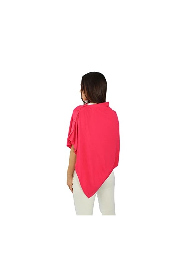Wins Poncho en cachemire mélangé pour femmes - Fabriqué en Italie Rose fuschia 