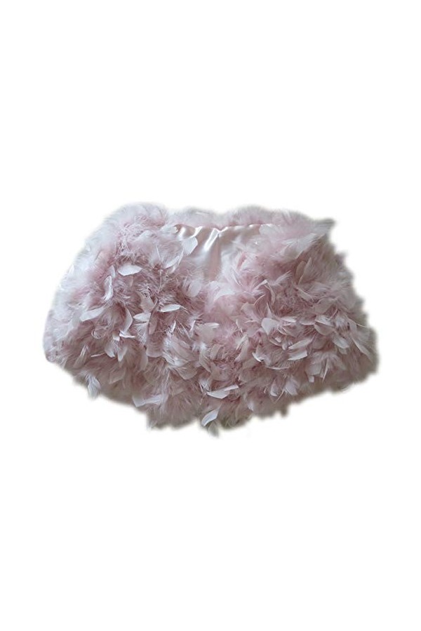 DTLDWN Femme Chale Cape En Plume Naturelle Crochet fixation Cape Nuptiale Rose 