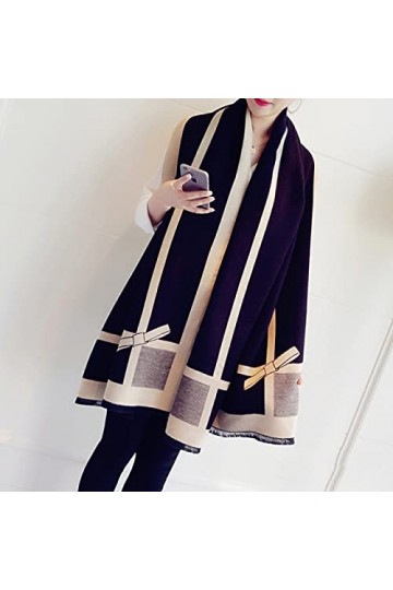 DSJSUG Écharpe Femme Mode Femme châles Main Sentiment Hiver enveloppe Fleur Tissage Hiver Hijab écharpe FA 