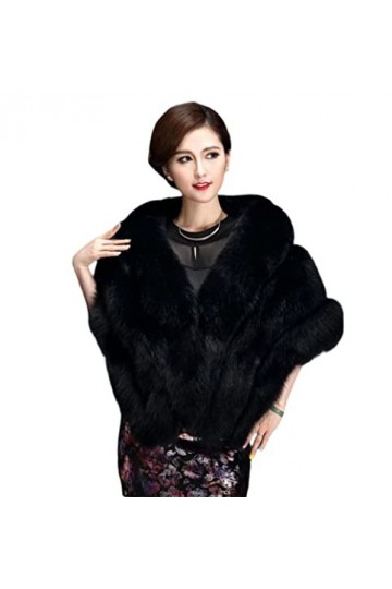 BININBOX Châle Étole Fausse Fourrure Femme Hiver Chaud Cape Banquet Marriée Soirée Cérémonie