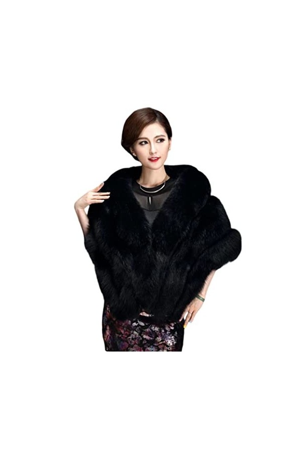 BININBOX Châle Étole Fausse Fourrure Femme Hiver Chaud Cape Banquet Marriée Soirée Cérémonie