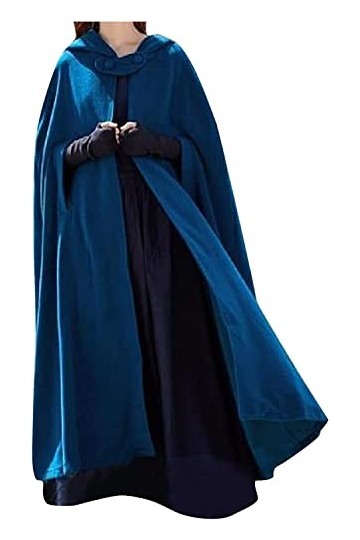 Femmes Laine Mélange À Capuche Cape Cape Adulte Doublée Capuche Ouverte Longue Cape Mode Solide Couleur Split Longue Cape Cap