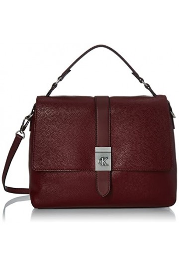 Calvin Klein Sacoche Souple Mono Rigide, Cartables Femme, Rouge, Medium