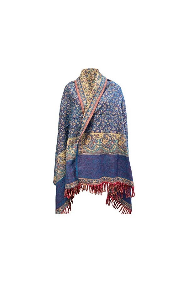 Écharpe dhiver douce et chaude en laine faite à la main Bleu clair