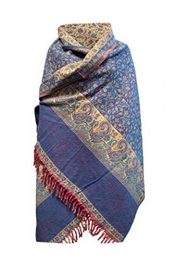 Écharpe dhiver douce et chaude en laine faite à la main Bleu clair