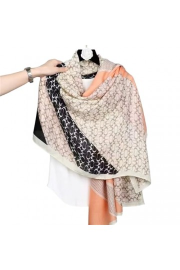 TZUFA Châle écharpe automne et hiver coton et lin écharpe femme Protection solaire chaud climatisation châle