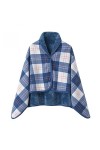 Exbert Écharpe de cape, châle poncho à carreaux pour femmes, couverture en flanelle de châle doux, châle en polaire chaud et 