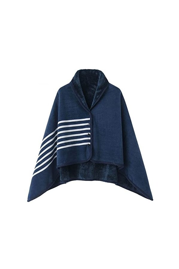 Exbert Écharpe de cape, châle poncho à carreaux pour femmes, couverture en flanelle de châle doux, châle en polaire chaud et 