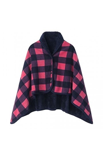 Exbert Châle de cape de poncho pour femmes, poncho dhiver, couverture de châle chaude, couverture de châle multifonction, tr