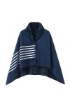 Exbert Châle de cape de poncho pour femmes, poncho dhiver, couverture de châle chaude, couverture de châle multifonction, tr