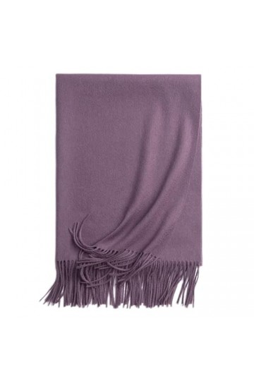 Momooda Foulard Femme Hiver, Écharpe châle Cachemire, Châles doux et chauds Enveloppant des écharpes avec Pompon, Violet