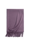 Momooda Foulard Femme Hiver, Écharpe châle Cachemire, Châles doux et chauds Enveloppant des écharpes avec Pompon, Violet