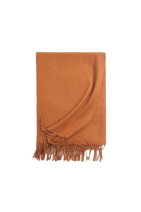 Momooda Foulard Femme Hiver, Écharpe châle Cachemire, Châles doux et chauds Enveloppant des écharpes avec Pompon, Violet