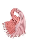 Momooda Foulard Femme Hiver, Écharpe châle en laine douce et chaude, Châles Double Face enveloppant des écharpes avec Pompon,