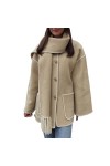 YWLINK Poncho Châle Femmes Longue Cape Poncho Tranchée Manteau Front Ouvert Cardigan Veste Poncho Femme Hiver Chaud En Polair