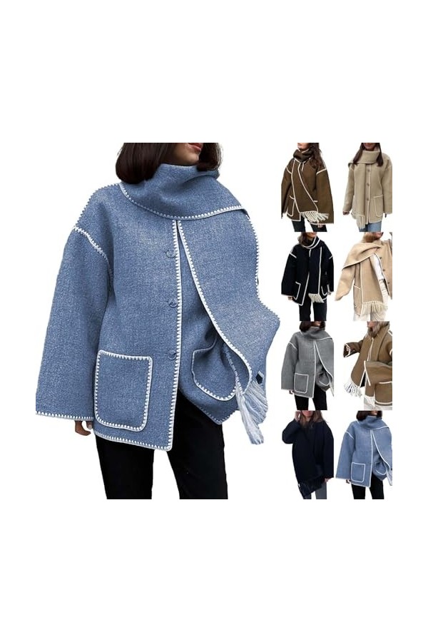 YWLINK Poncho Châle Femmes Longue Cape Poncho Tranchée Manteau Front Ouvert Cardigan Veste Poncho Femme Hiver Chaud En Polair