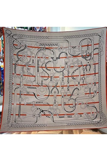 VEGALA Echarpes Femme Soie Cachemire Écharpe Femmes Main Châles Châles Châles Chaîne Print Echarpes Square Craps Lady Bandana