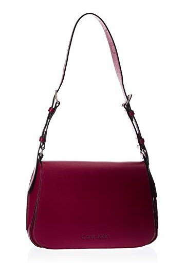 Calvin Klein Punched Sml Satchel, Cartables femme, Rouge Tibetan Red , 0.1x0.1x0.1 cm W x H L 