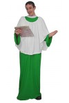 The Dragons Den Costume de chœur religieux ou chanteur déglise pour adultes Vert Taille S/M