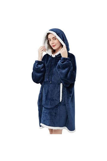 Viviland Sweat à Capuche surdimensionné, Couverture Duveteuse, Super Doux, Chaud, Confortable pour Adulte