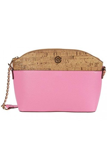 Anne Klein Curved Top Zip Crossbody Pink One Size