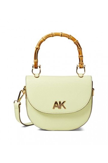 Anne Klein Mini bandoulière en bambou avec poignée supérieure, Céleri., Taille unique
