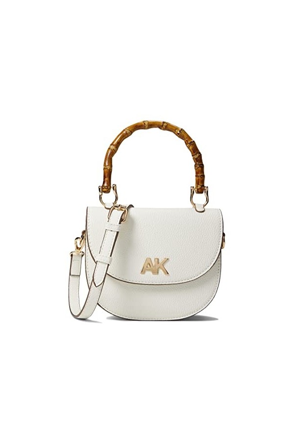 Anne Klein Mini bandoulière en bambou avec poignée supérieure, Céleri., Taille unique