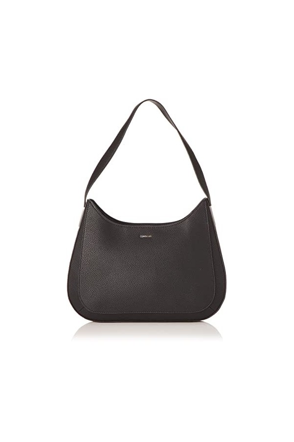 Calvin Klein Sac Besace Femme Sac Ck Must Plus Shoulder Bag Medium Petit Modèle, Noir Ck Black , Taille Standard
