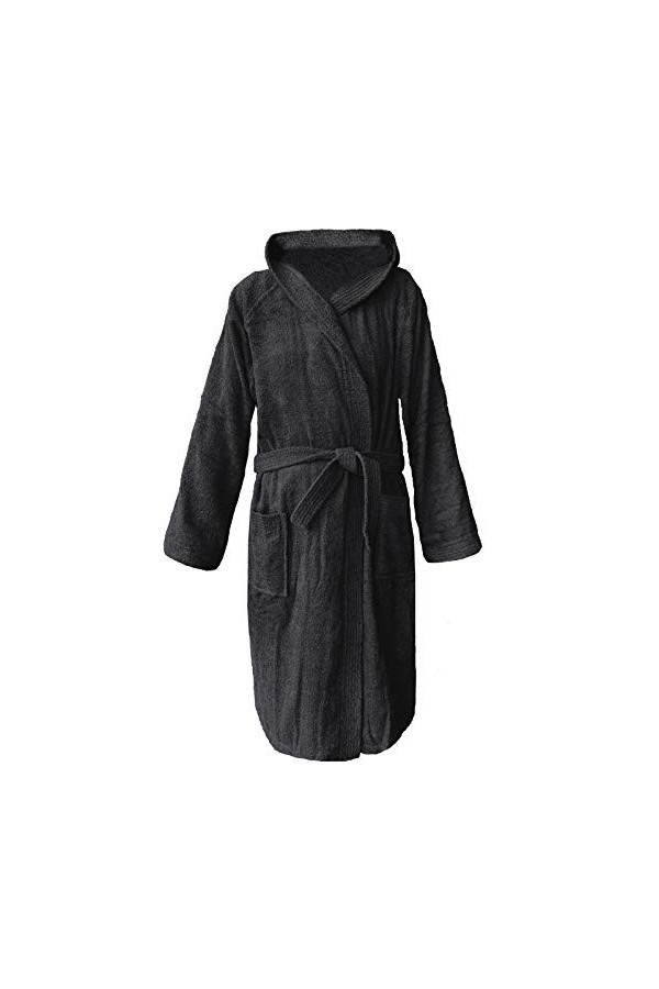 HOMELEVEL Peignoir en tissu éponge 100% coton femmes hommes femmes et hommes