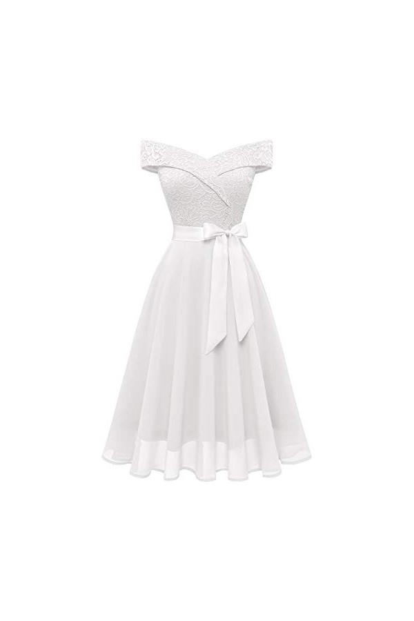 Bbonlinedress Robe Cocktail Mariage Femme Bal de Promo Robe Bapteme Fille de Cérémonie pour soirée de Princesse Robe Demoisel