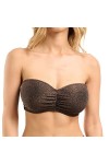 Sans Complexe Femme Reflet Haut de maillot Bain bandeau armatures Bretelles amovibles, Noir, 90E EU