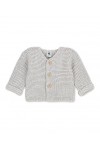 Petit Bateau Cardigan Bébé Tricot Point Mousse en Coton 18 Mois