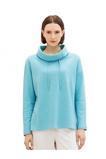 TOM TAILOR Sweat-Shirt à col châle, 32224-fading Rose, XXXL Femme