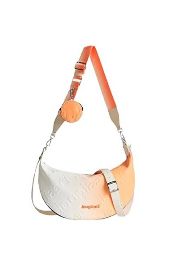 Desigual Bols_COLORAMA Deep K, Sac Shoulder Femme, Orange, Taille Unique