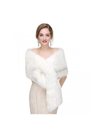 Everkeen Châle dhiver en fausse fourrure pour femme